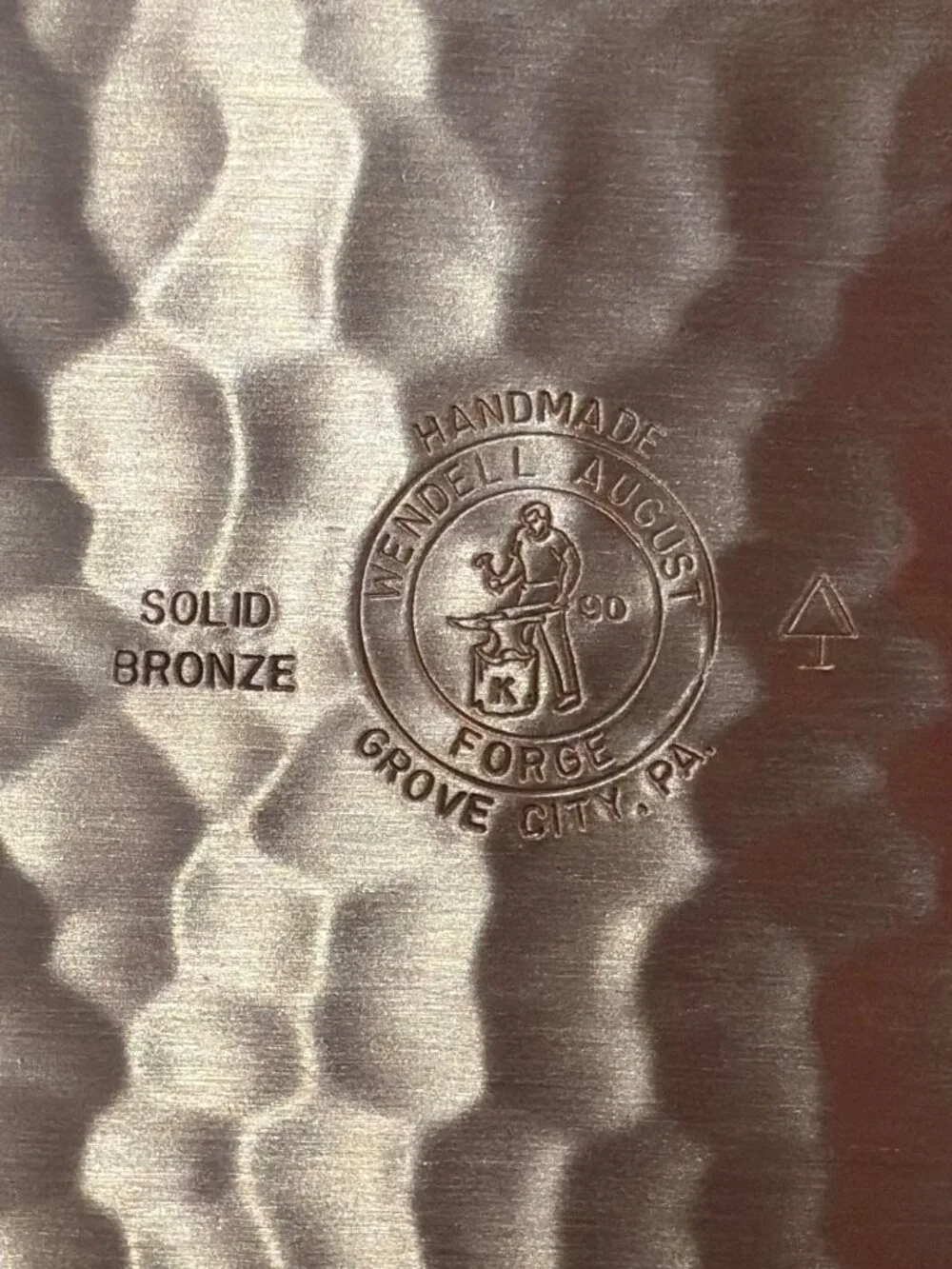 Wendell August Solid Bronze Tray 